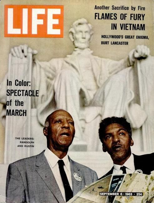 Life Magazine Magazine cover Sept 1963 with A Philip Randolph and Bayard Rustin