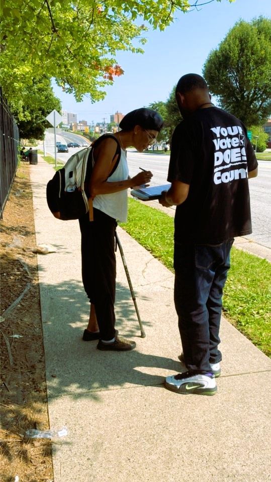 Voter registration volunteer interaction in North Carolina