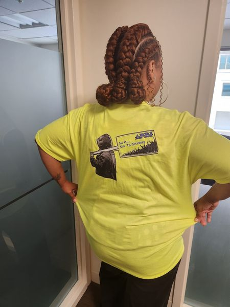 yellow shirt back
