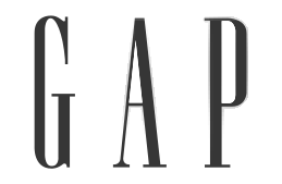 A black and white gap logo on a white background.