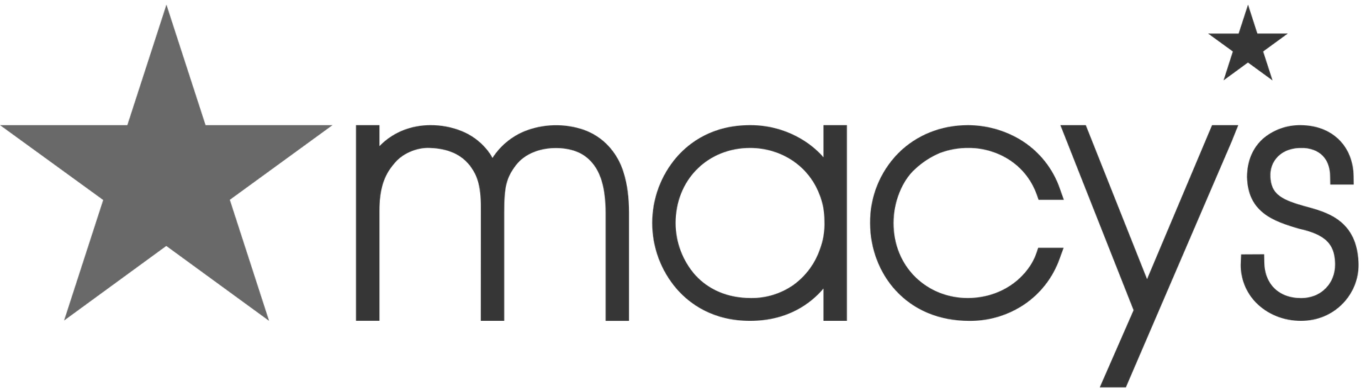 A black and white logo for macy 's with a star.