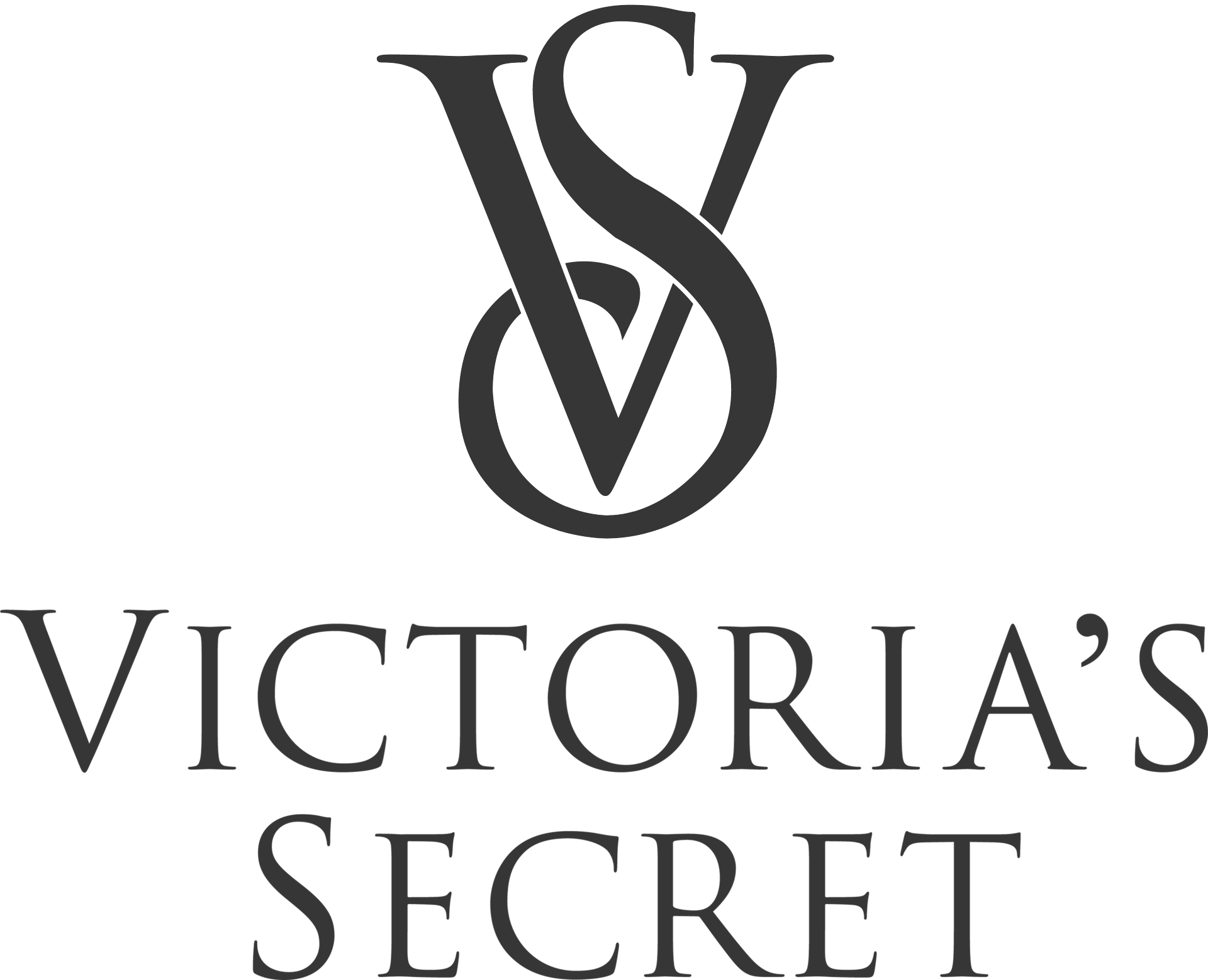 The logo for victoria 's secret is black and white.