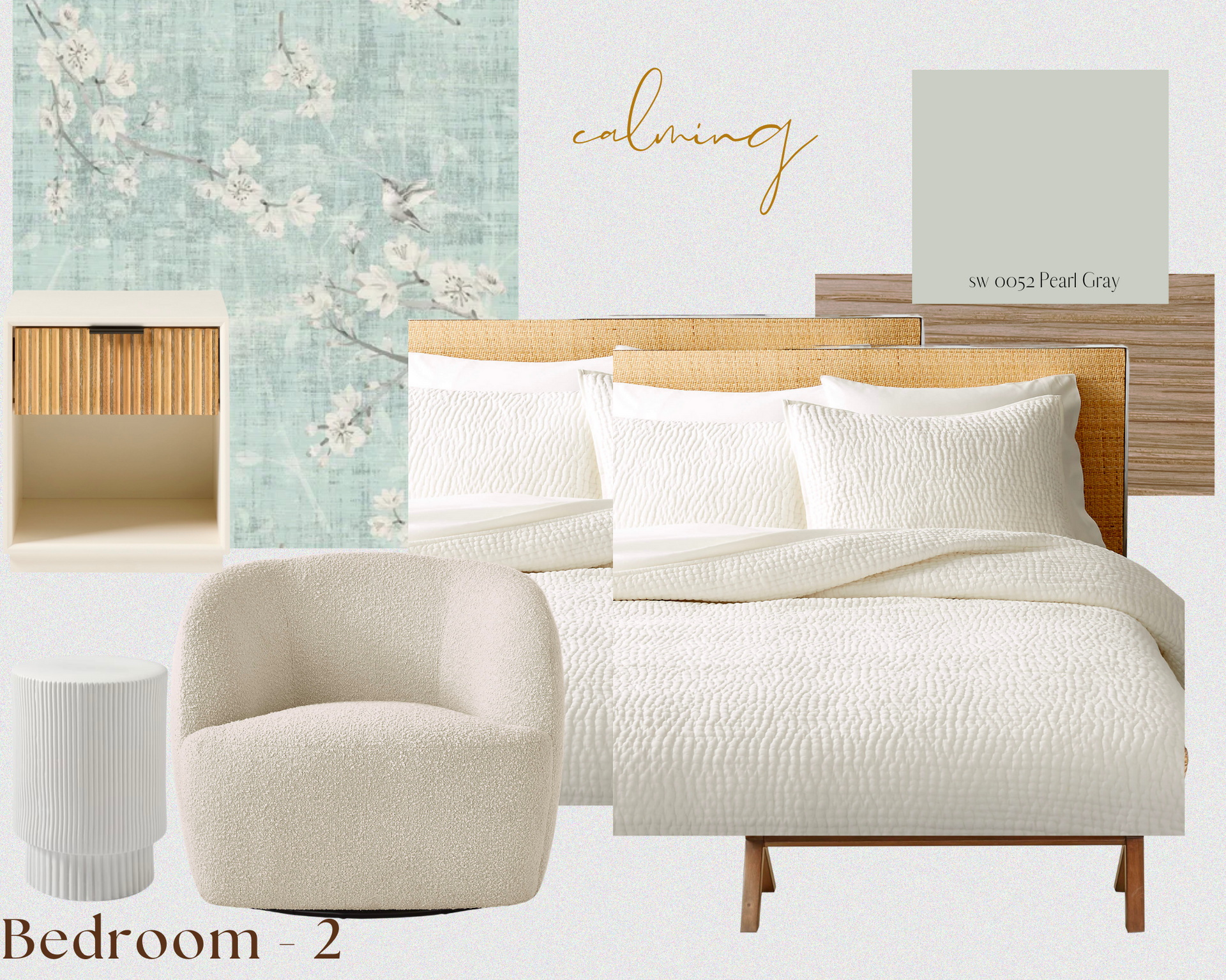 A bedroom with a bed a chair and a nightstand