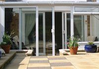 Conservatory with patio doors