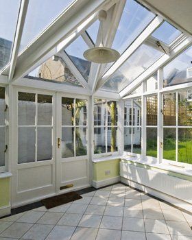 Interior of conservatory roof