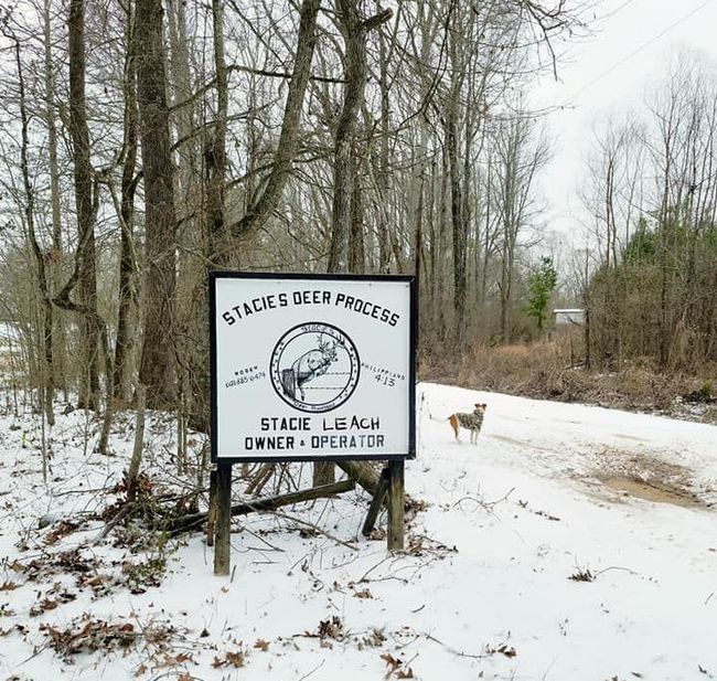 stacie's deer processing sign