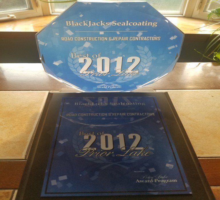 2012 Award — Anoka, MN — Black Jacks Sealcoating & Snow Removal Services