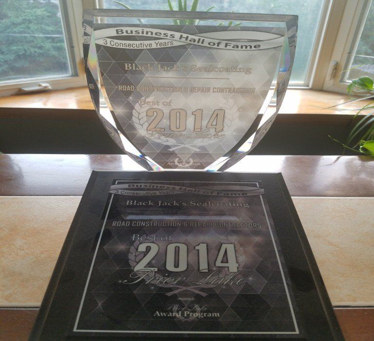 2014 Award — Anoka, MN — Black Jacks Sealcoating & Snow Removal Services