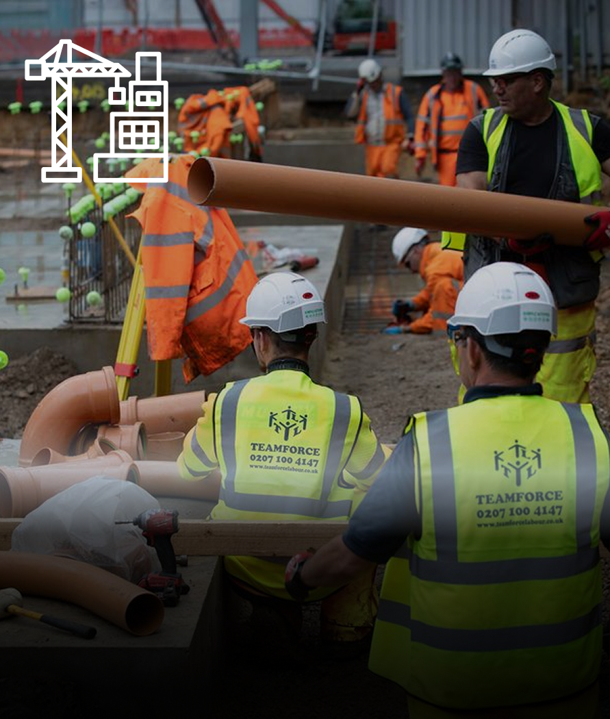 Workers
installing a utility pipe