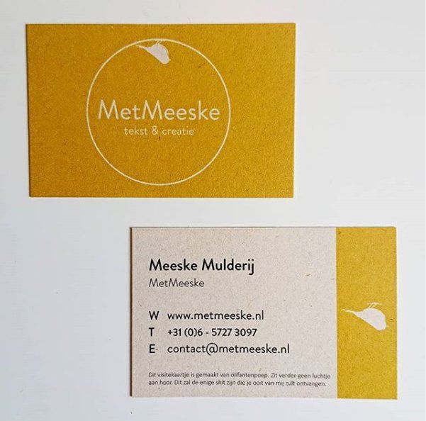 creatief visitekaartje