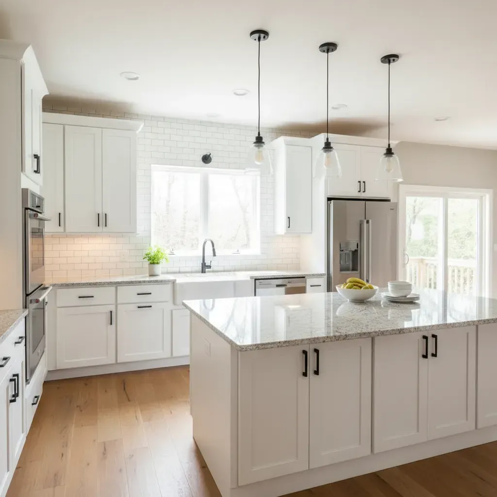 Kitchen remodeling project completed by Solid Rock in Greensboro