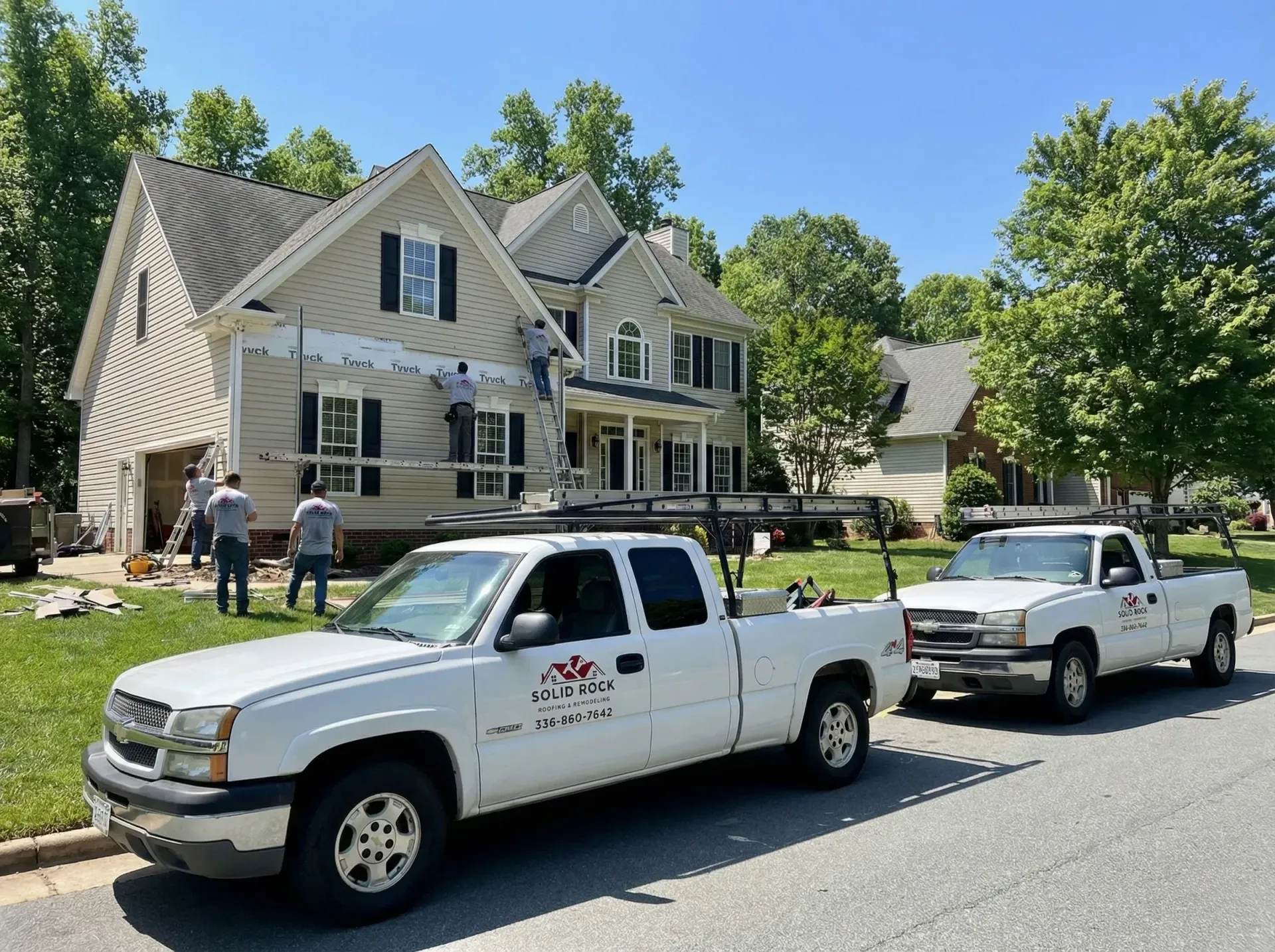 Solid Rock Roofing & Remodeling team serving Greensboro, Winston-Salem, and High Point, NC