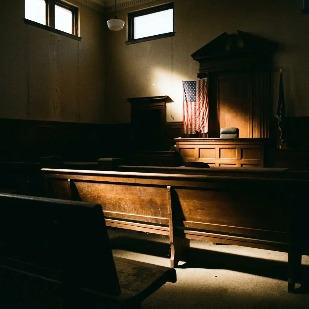 American Flag in courtroom