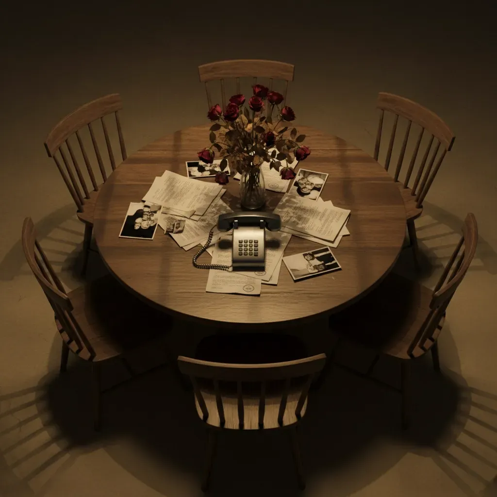 Family table with jail phone