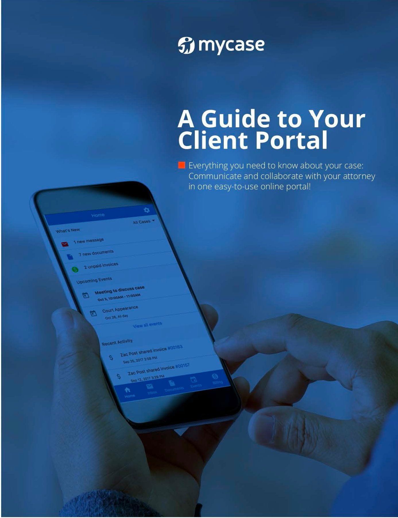 Guide to the  MyCase Client Portal