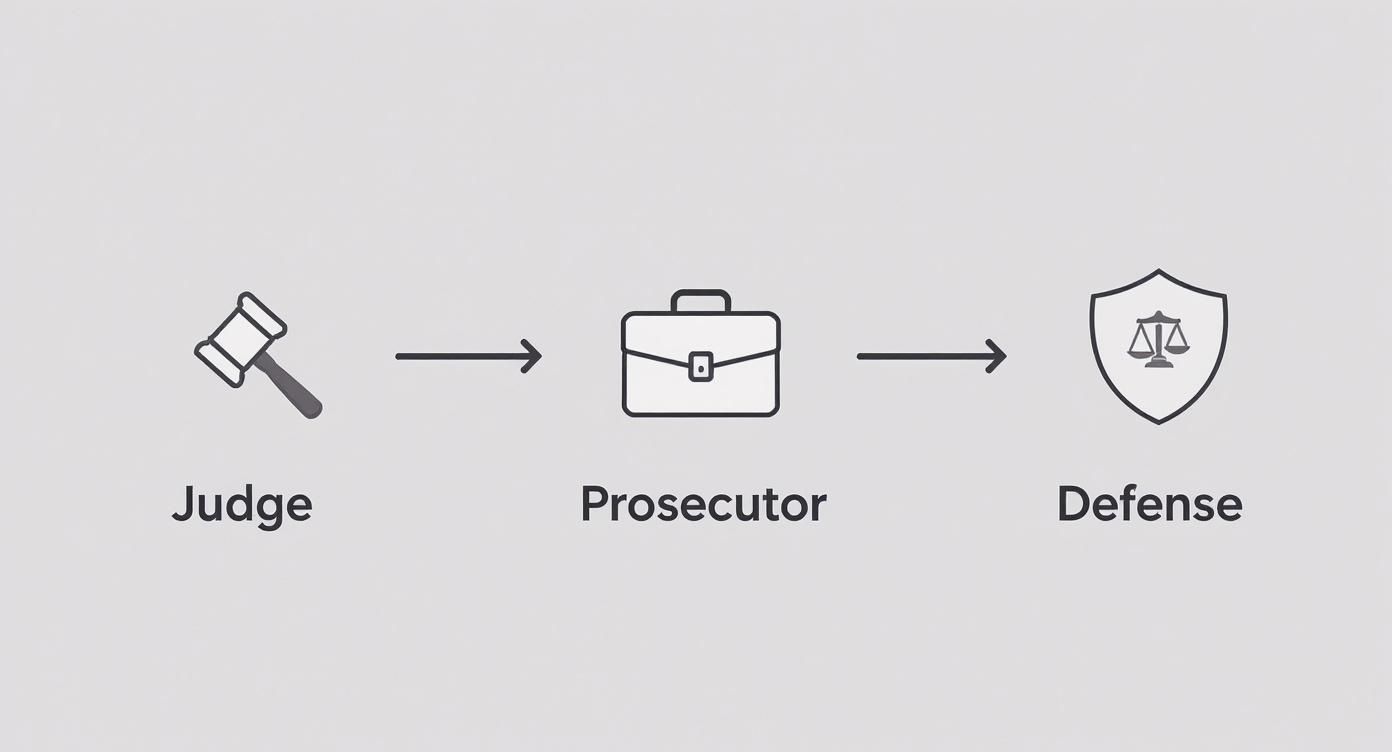 Who appears at an initial hearing in Indiana