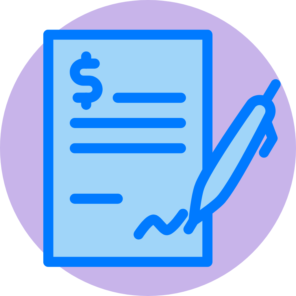 A person is signing a document with a pen.