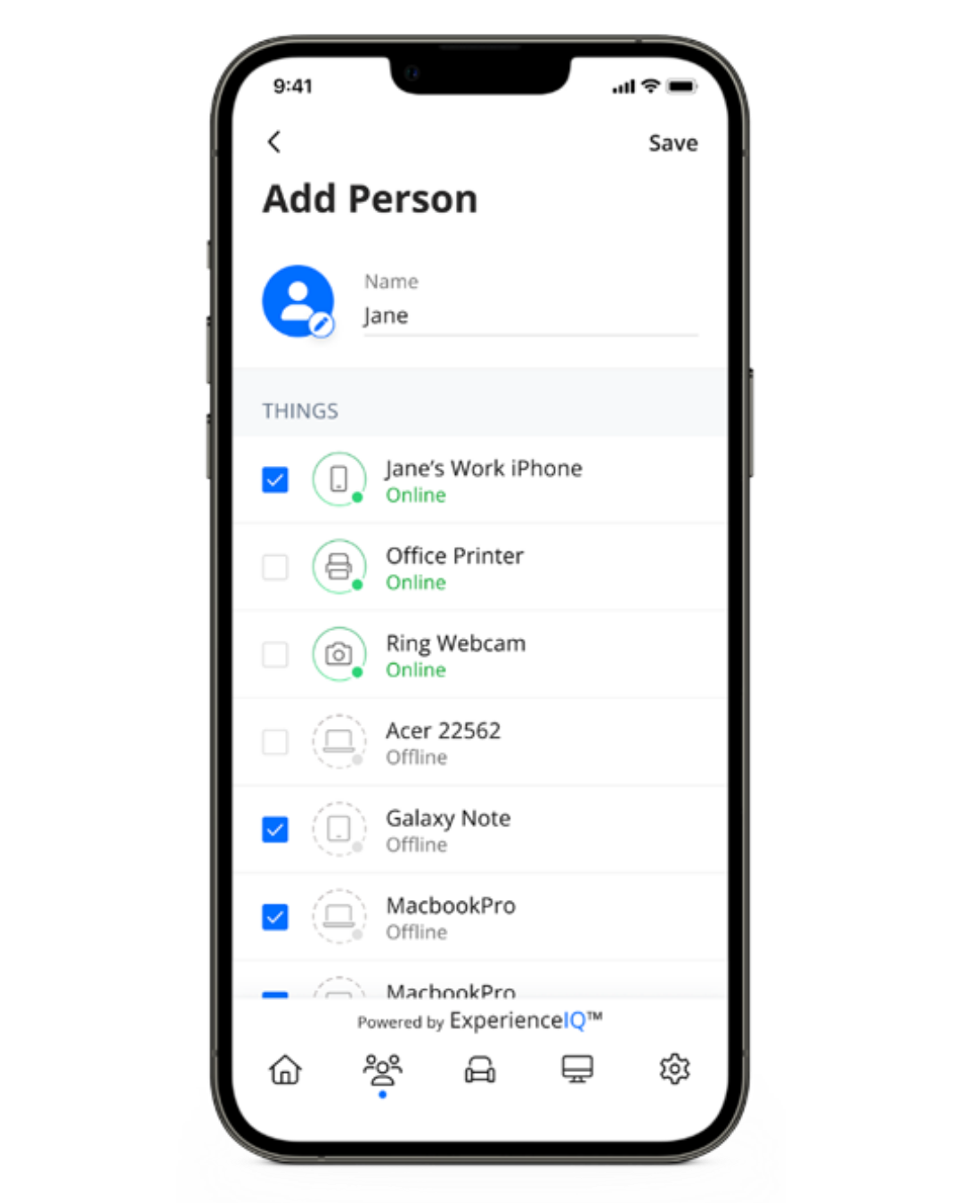 Mobile app screen showing 