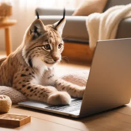 Cablelynx Lynx Searching On The Internet On A Laptop