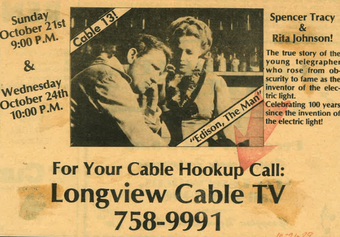 Vintage photo of Longview Cable TV