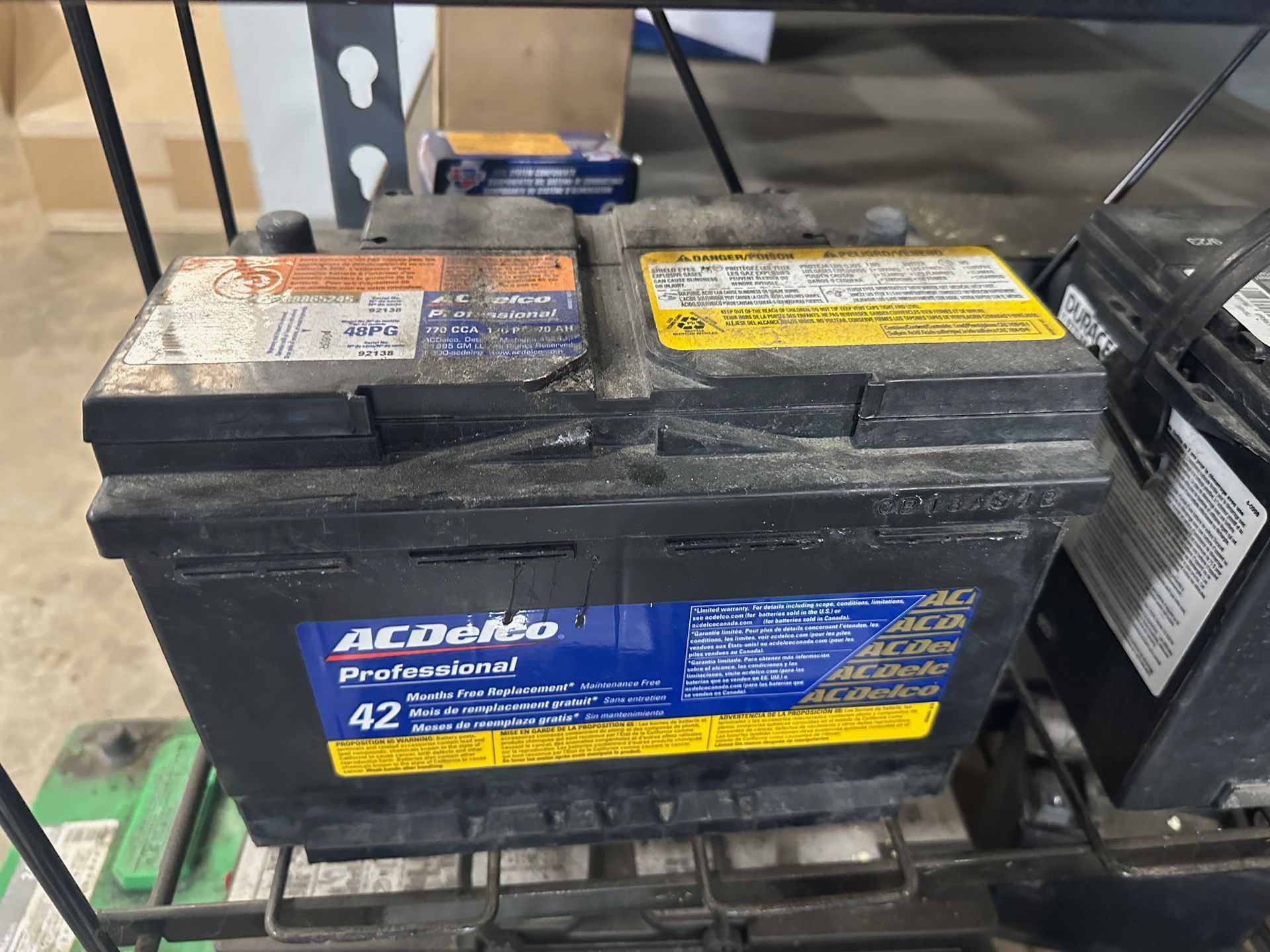Old vehicle car battery.