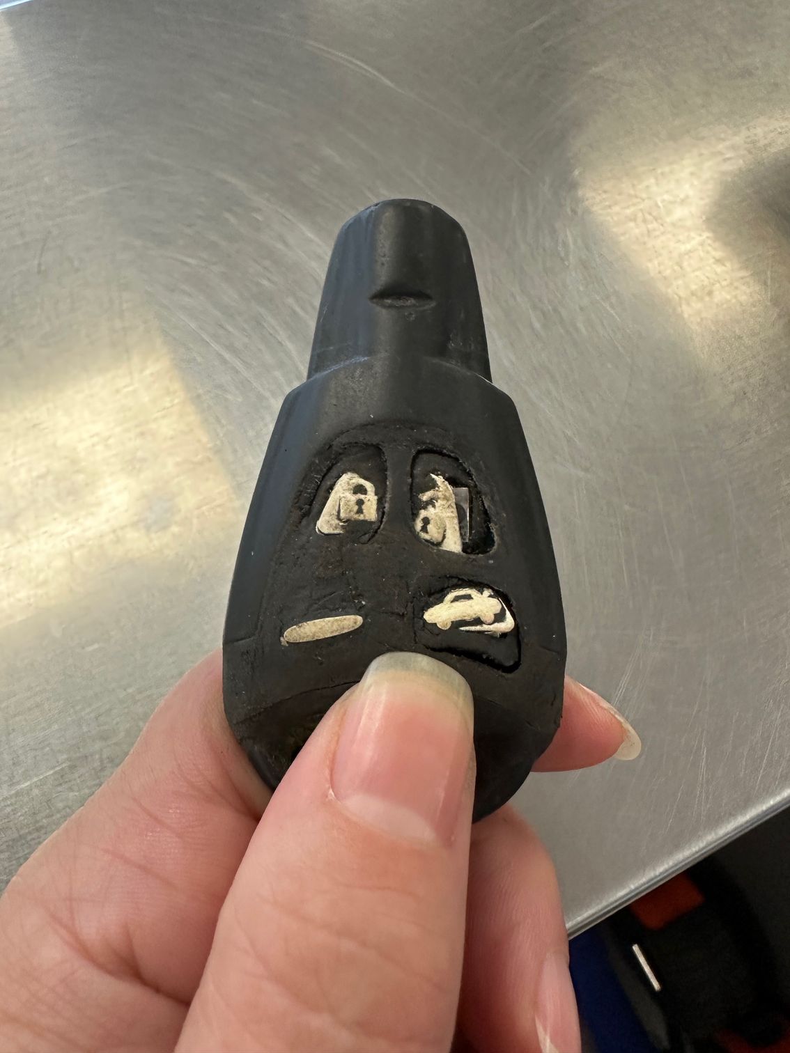 Damaged car key fob.