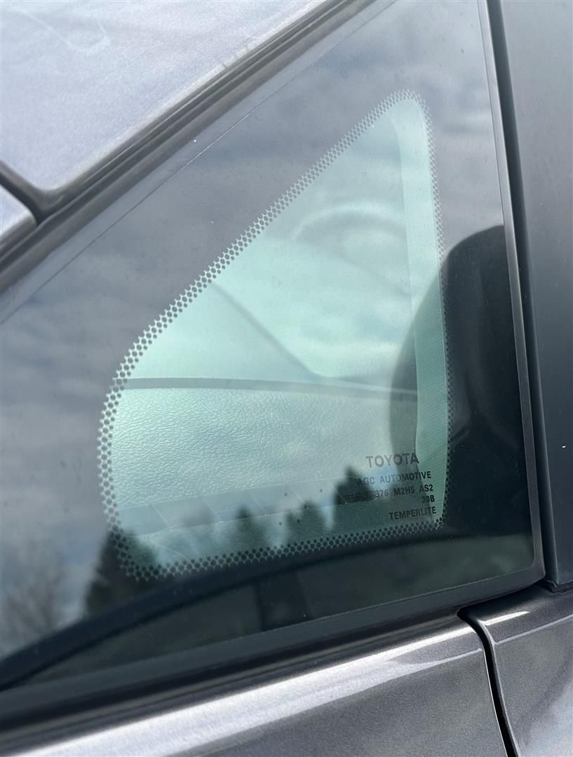 A close up of a car window with a reflection of trees | Lou's Car Care Center, Inc.