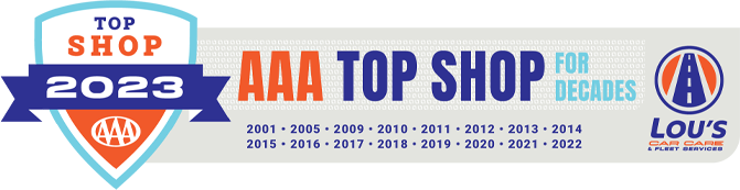 Aaa top shop for decades logo for 2023 | Lou's Car Care Center