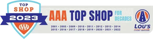 Aaa top shop for decades logo for 2023 | Lou's Car Care Center