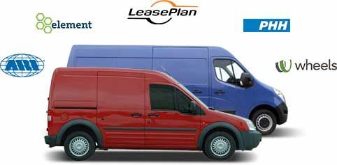 A red van and a blue van are next to each other | Lou's Car Care Center