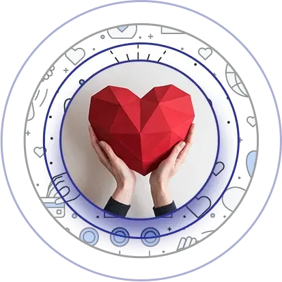 A person is holding a red paper heart in their hands. | Lou's Car Care Center