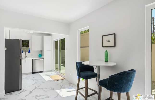 Kitchen with marble floor