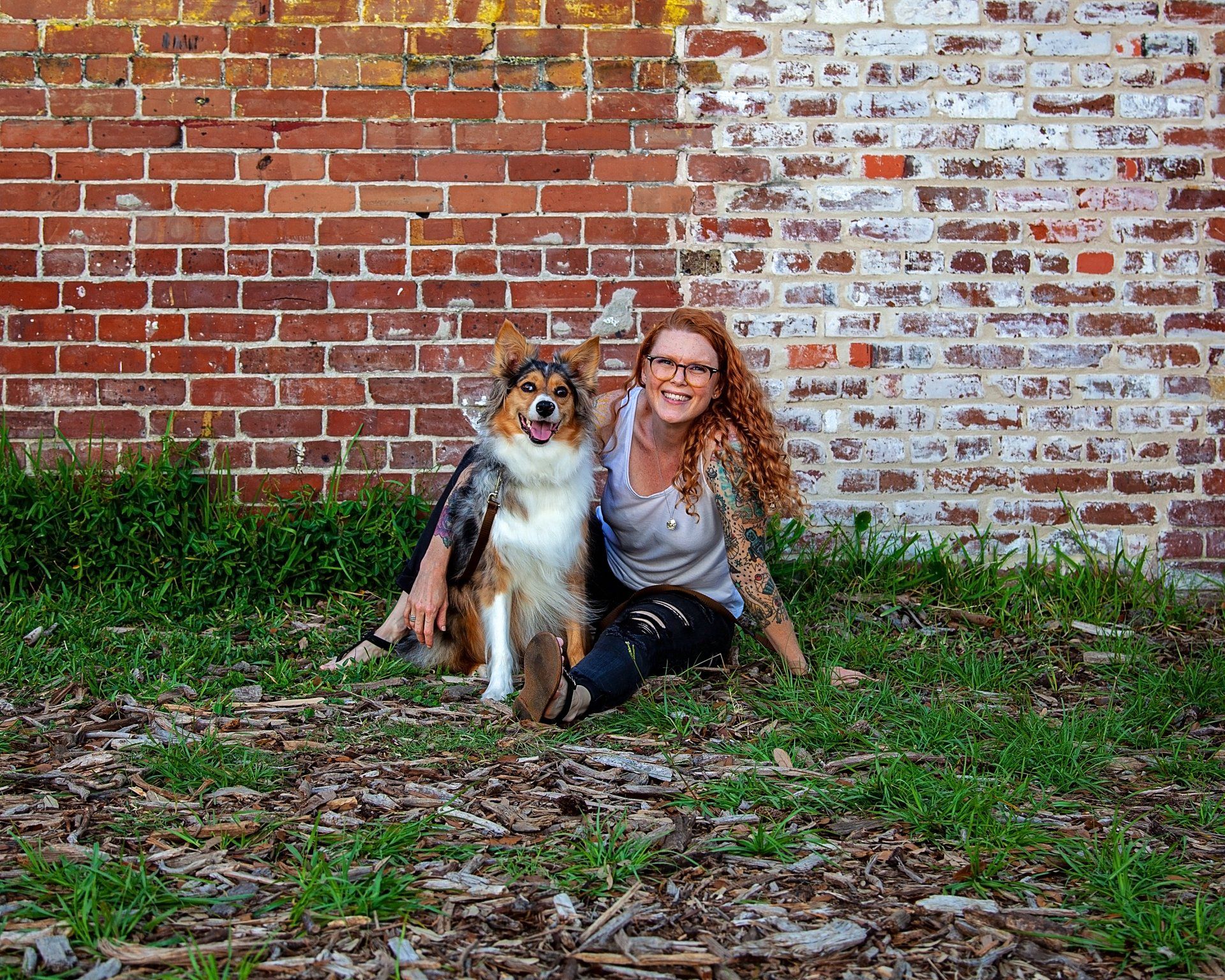 Tori Belanger with dog in Cary NC