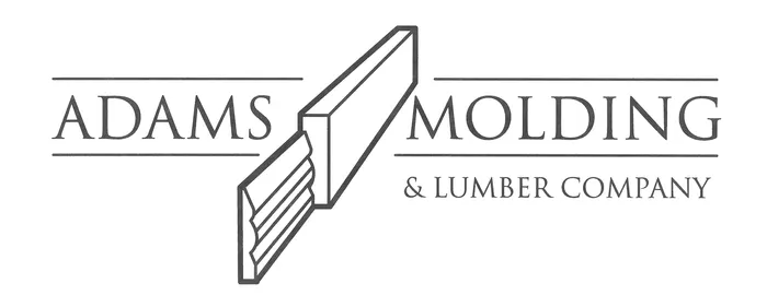Adams Molding & Lumber Company logo with a molding piece in the center.