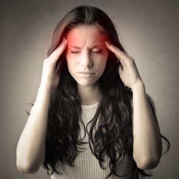 woman with headache pain