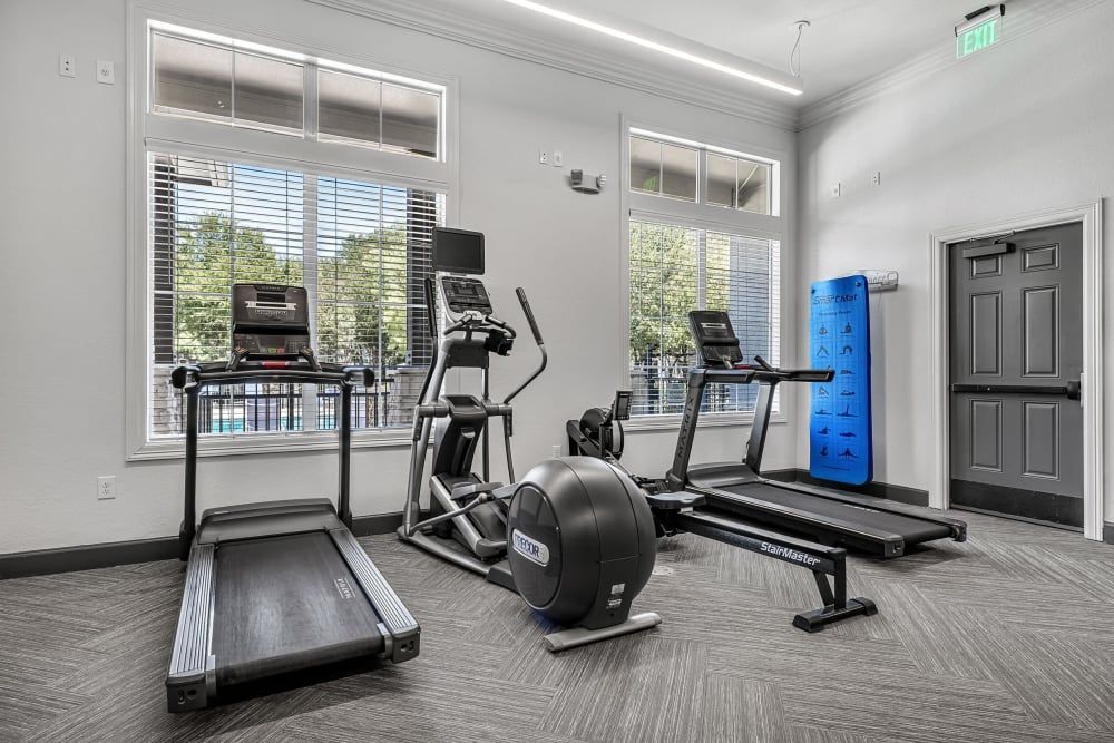 Fitness center at Marquis Bandera in San Antonio, TX.
