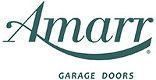A logo for amarr garage doors on a white background.