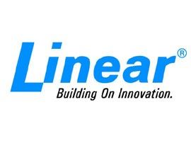 The linear building on innovation logo is blue and white.