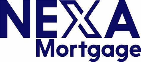 The logo for nexa mortgage is blue and white on a white background.