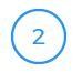 A blue circle with the number 2 inside of it.