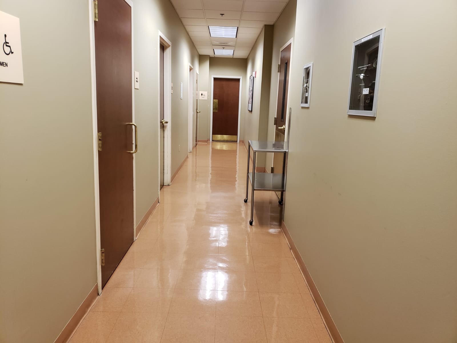 Hallway With Shiny Floor