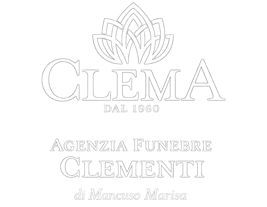 White logo for Clema bar restaurant with floral emblem and agency text underneath