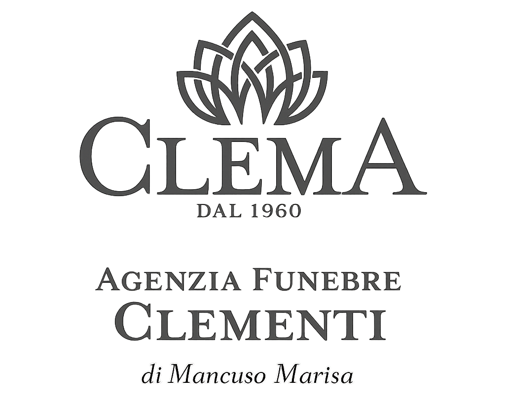 Logo for Clema Agenzia Funebre Clementi, with floral emblem and “Dal 1960” text.