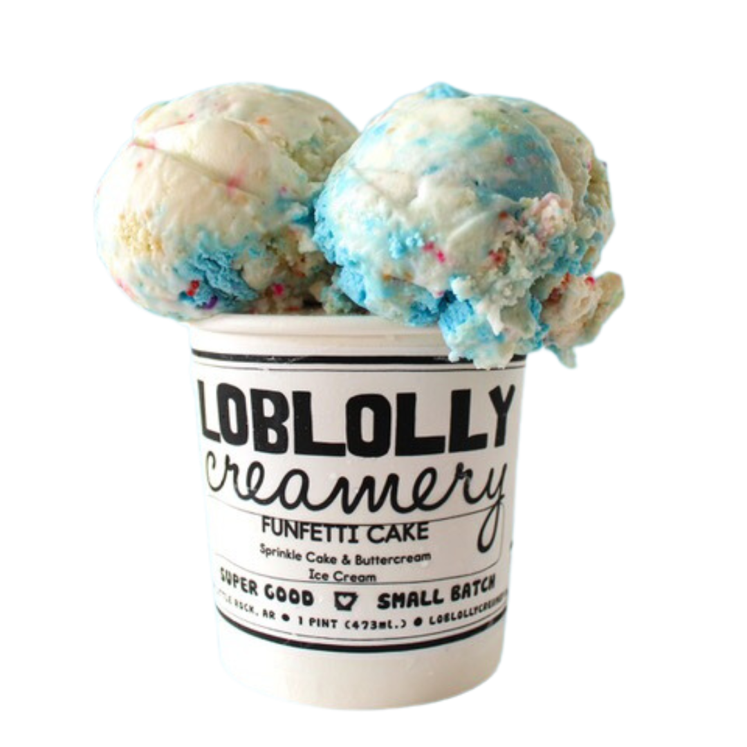 Pint of Confetti Cake ice cream.
