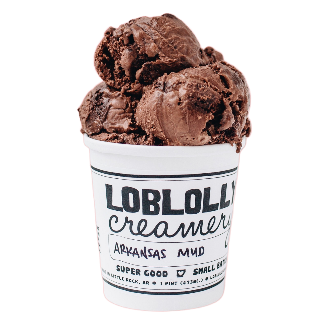 Pint of Arkansas Mud ice cream.
