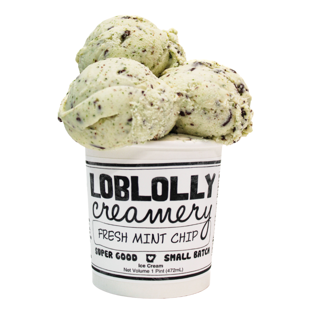Pint of Mint Chip ice cream.