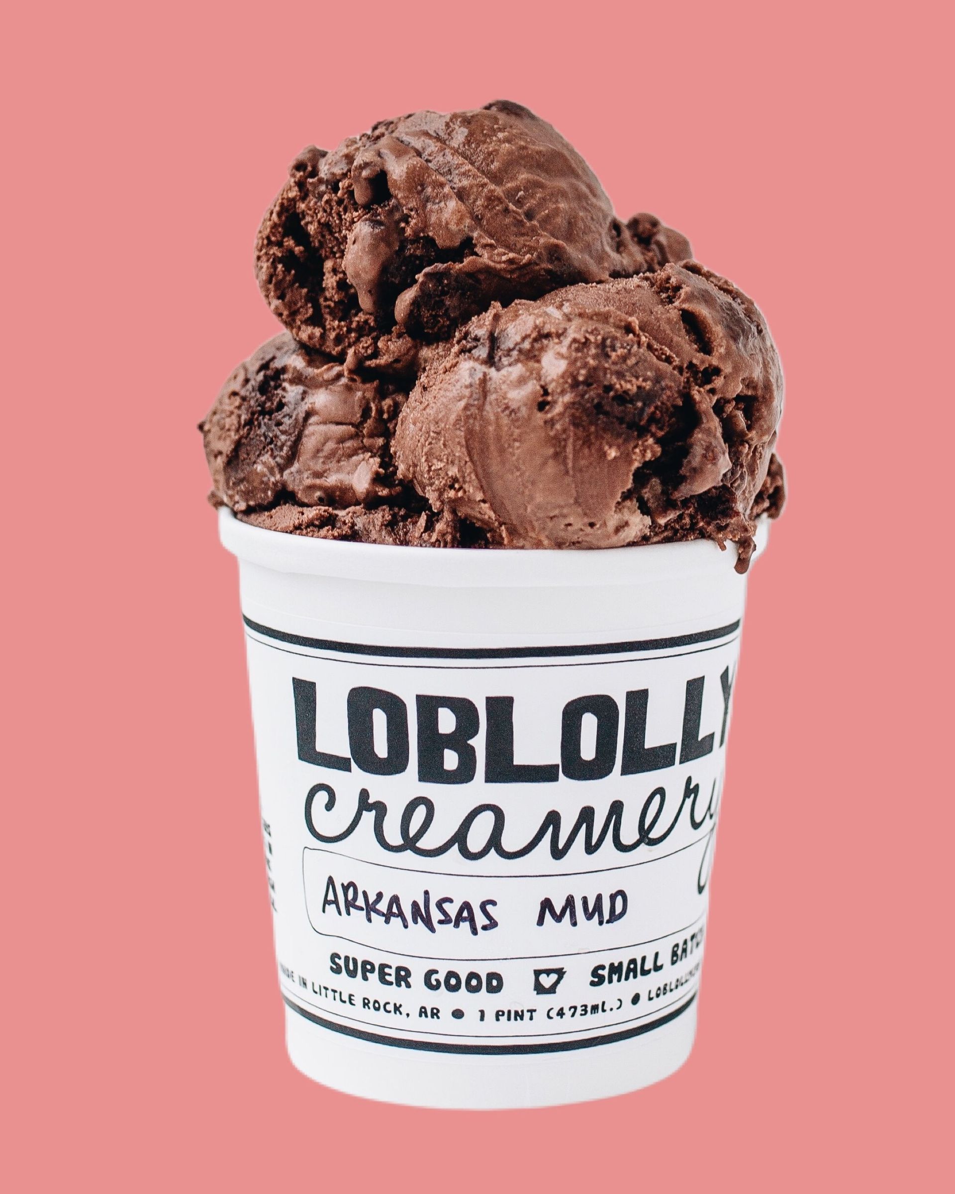 Pint of Arkansas Mud ice cream.