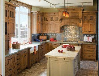 Kitchen remodeling project with custom wood kitchen cabinets