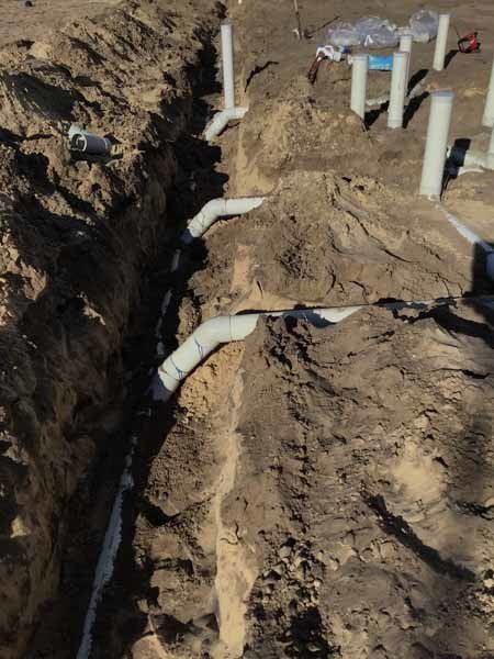 plumbing in the ground