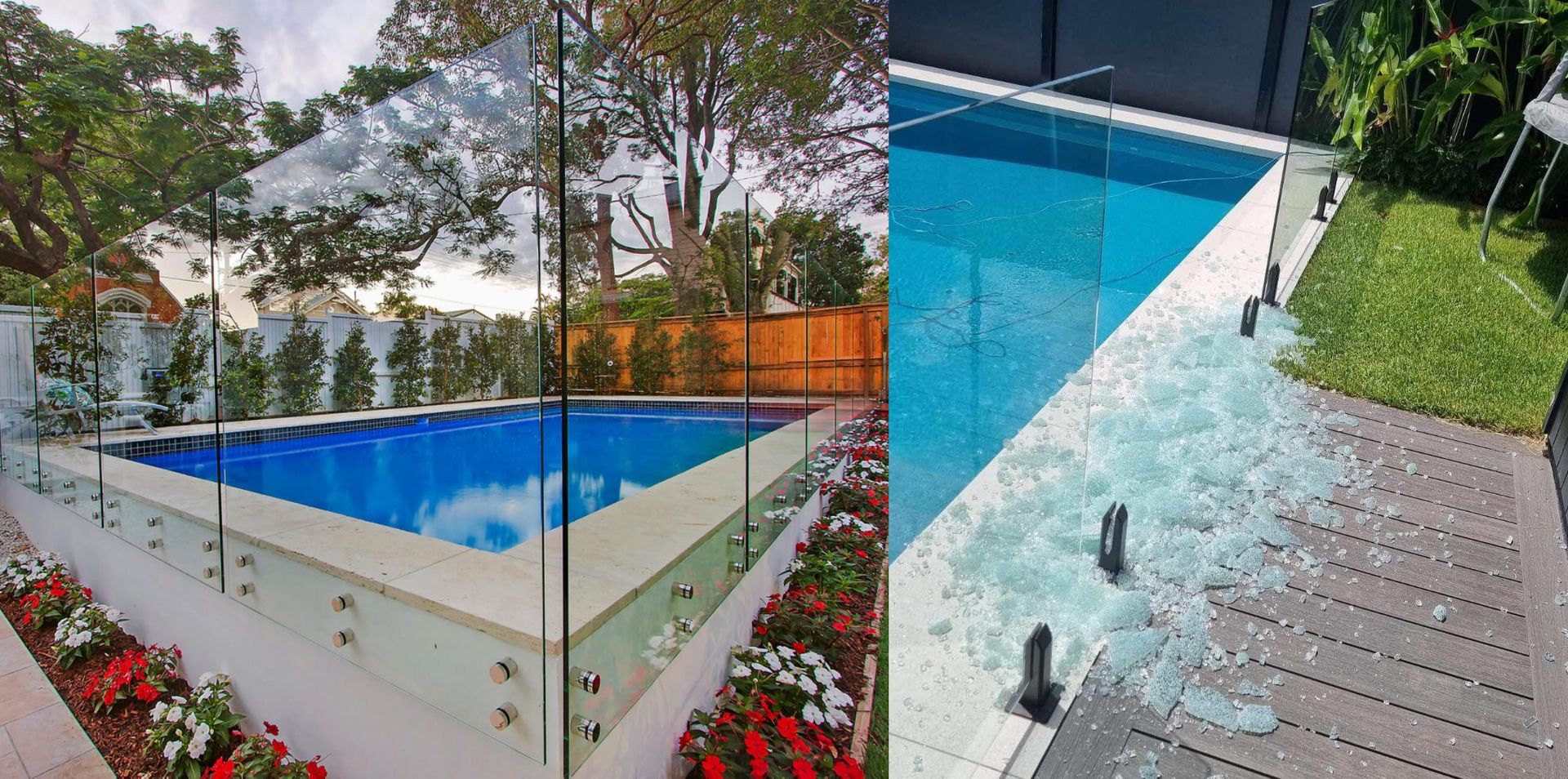 glass pool fence